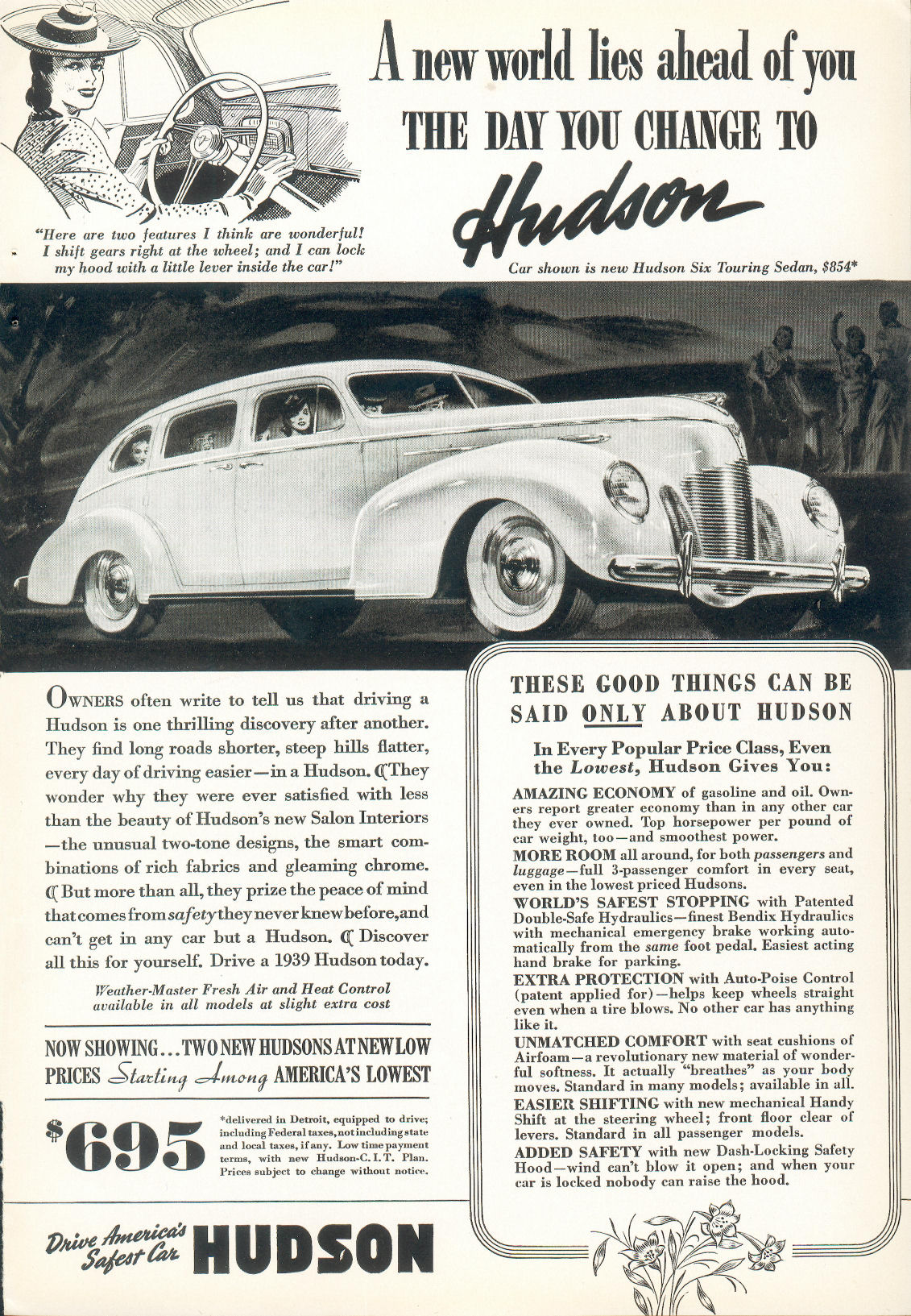 1939 Hudson Auto Advertising